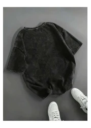 Touz Moda Stuck in the 90's Printed Washable Vintage Unisex Oversize T-Shirt