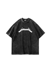 Sekizbiraltı Metallica and Justice for All Printed Oversize Unisex Washable Black Tshirt