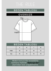 THE RULE تي شيرت برقبة دائرية مطبوع عليه Chrome Hearts للجنسين مقاس كبير 100% قطن واسع القطع RF0521