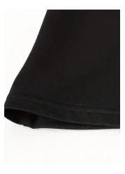 THEKONT تي شيرت/تي شيرت أسود مطبوع بمقاسات كبيرة للجنسين