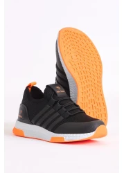 Tonny Black Kids Unisex Black Orange Sports Shoes Tbqnt