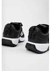 homiro حذاء فيليه باللونين الأسود والأبيض - مزين بالدانتيل والشريط