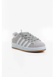 Shupe Kids Girls Baby Boy Sneakers Stone Gray White Sneaker