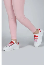 Jump 30110 حذاء رياضي كاجوال للفتيات باللون الأحمر والأبيض