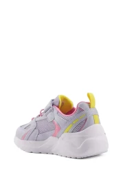 U.S. Polo Assn. Akita Jr 4Fx Lilac Girls' Running Shoes-Lila-Pink-Yellow