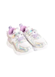 ellaboni Girl's Pink Silver Lighted Lightweight Sports Shoes