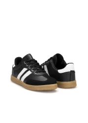 Dark Seer حذاء رياضي للأطفال باللونين الأسود والأبيض من DS ChaCha Kids