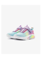 Skechers Purple Light Rainbow Cruisers Sports Shoes for Big Girls 303721 L