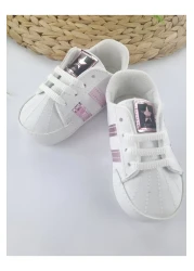Butik Baby Boy Girl First Step Shoes Soft Sole Orthopedic Lightweight Pink Silver and Gold Color Options