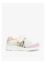 DİSNEY Minnie Mouse and Daisy Duck Print Sneakers with Hook and Loop Closure