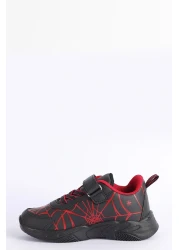 kidsfeet حذاء للأولاد باللون الأسود على شكل سبايدر مان فيلكرو