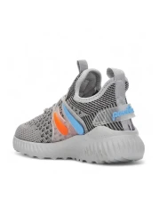 BOUIS Children's Unisex Daily Ice Blue Elastic Comfortable Breathable Knitwear Flexible Light Stylish Sneaker Sports Shoes