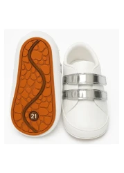 mia mia Sparkly First Step Shoes for Baby Girl - Non-Slip Sole Size 20-21