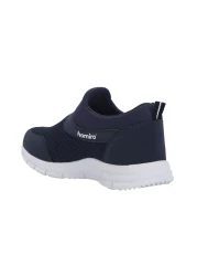 homiro Navy Blue White Children's Knitwear Sports Shoes - Laceless