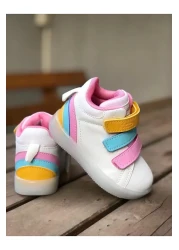 Vicco Size 22-34 Lighted Orthopedic 3-Strapped High-Rise Children's Sneakers