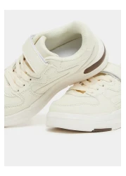 Styli Solid Low Top Trainer Shoes with Velcro Closure