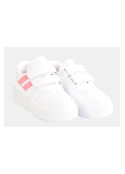 ellaboni Daily Unisex Children's Striped White Sneaker Velcro Lightweight Comfortable Sports Shoes