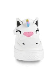 Denokids Unicorn White Girls Sneakers Sports Shoes