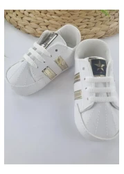 Butik Baby Boy Girl First Step Shoes Soft Sole Orthopedic Lightweight Pink Silver and Gold Color Options
