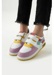 Beınsteps أحذية أطفال بناتي مريحة لتقويم العظام وقابلة للتنفس أرجواني أخضر مائي أحذية رياضية خفيفة للفتيات