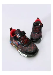 PATİK BEBE Boy's Black Color Light Sports Shoes with Lights between Size 26 and 30