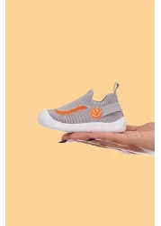 Mumenim حذاء Fire للأولاد والبنات والرضع والأطفال مرن ومريح وغير قابل للانزلاق ونعل رمادي للخطوة الأولى/حذاء رياضي