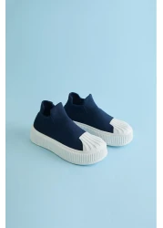 Katia & Bony أحذية جورب للأطفال باللونين الأزرق الداكن والأبيض