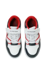 U.S. Polo Assn. Original U.S. Polo Assn. Boy's White Red Color Sneaker