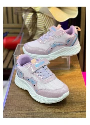 homiro Girls' Orthopedic Sports Shoes-Lilac-Turquoise