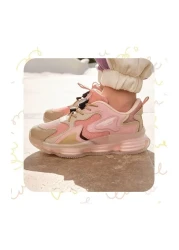 Vicco حذاء رياضي للأطفال من الجنسين ذو نعل شفاف ونعل مطاطي لتقويم العظام