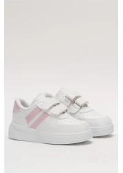 Liger حذاء رياضي مريح وخفيف الوزن للأطفال للجنسين باللون الأبيض - مسحوق