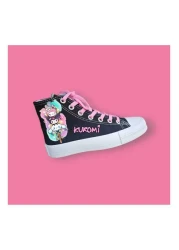 bhk desing Rainbow kuromis printed linen girls' canvas sneakers sneakers