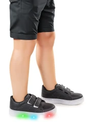 Kiko Kids Boys' Sneakers - Royzo Velcro and Light