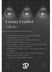 Just Polo حقيبة يد وكتف أنيقة للنساء من الجلد الناعم الفاخر للموسم الجديد الأصلي مع حزام متقاطع قابل للتعديل