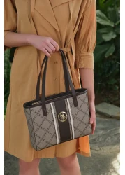 U.S. Polo Assn. حقيبة كتف نسائية باللون البني المنك موديل Us3118 - حصريًا عبر الإنترنت