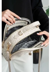 Just Polo Women's 4 Compartment Adjustable Crossbody Metal Zipper Shoulder Bag