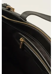 Ted Baker حقيبة تسوق كبيرة من الجلد الأسود مع محفظة داخلية 24FW904