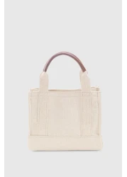 Housebags حقيبة يد نسائية من القماش الكريمي الناعم 232