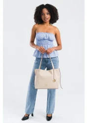 U.S. Polo Assn. حقيبة كتف نسائية بيج Us25122