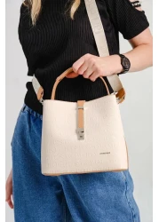 Just Polo حقيبة يد وكتف نسائية مطبوعة منقوشة