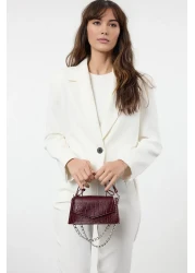  Shoes Claret Red Textured Cross Strap Women's Mini City Bag Twoaw25Oc00001