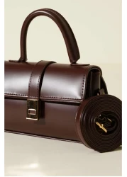 MODAM HİFA حقيبة يد وذراع وكتف نسائية من الجلد الصناعي مع أشرطة قابلة للتعديل L:11 E:19 W:7 سم