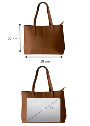 Emma Carter حقيبة مايا كبيرة الحجم - حقيبة تسوق بنية