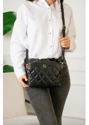 Sanmorris حقيبة كتف وحقيبة كروس نسائية بحزام متقاطع قابل للتعديل مكونة من 4 أقسام