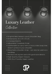 Just Polo حقيبة كتف أنيقة للنساء من الجلد الناعم الفاخر قابلة للتعديل بحزام متقاطع من الجلد الناعم الفاخر للموسم الجديد مكونة من 4 أقسام