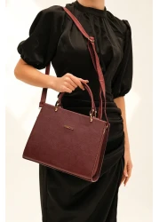 Armine Women's Burgundy 355 Shoulder and Hand Bag