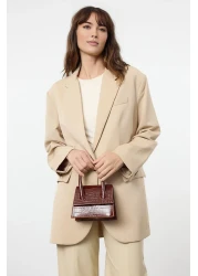  Shoes Tan Textured Cross Strap Women's Mini City Bag Twoaw25Oc00000