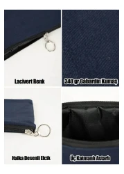 Pamusan حقيبة آيباد باللون الأزرق الداكن (30 × 21 سم) مبطنة