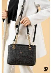 Just Polo Original Women's 3 Compartment Luxury Soft Leather Adjustable Cross Strap Chain Detail Hand Shoulder Bag