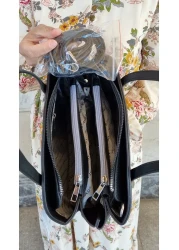 Just Polo Women's Embossed Printed Zipper Closure Shoulder and Hand Bag Long Adjustable